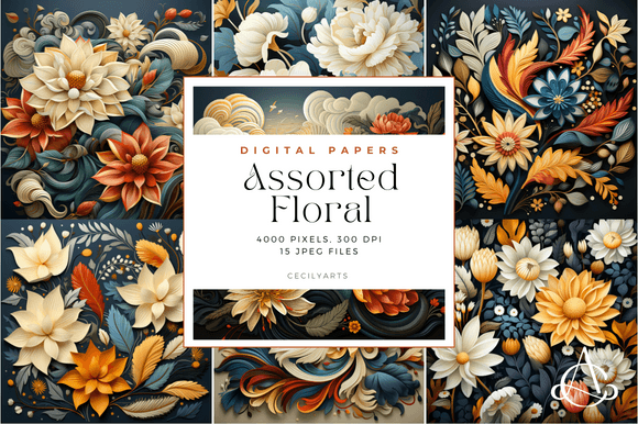 Assorted Floral Backgrounds: Elevate Your Next Project