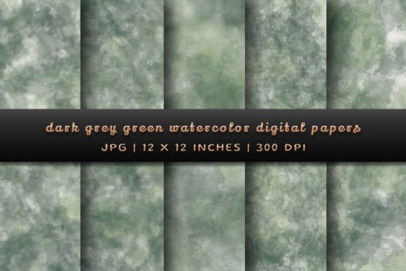 Dark Grey Green Watercolor Backgrounds: A Natural Design Foundation