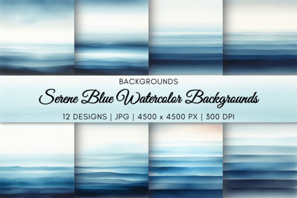 Dive into Tranquility: Using Serene Blue Watercolor Backgrounds