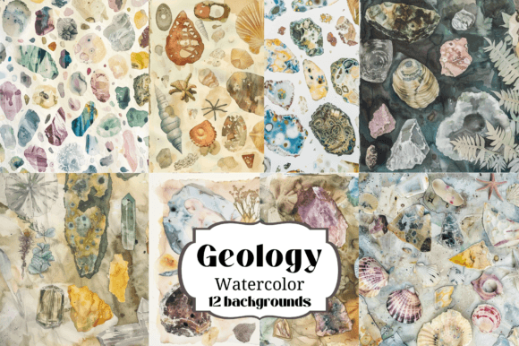 Earthy Elegance: Using 12 Watercolor Geology Backgrounds