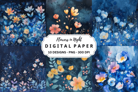 Flowers in Night Backgrounds: A Dark Floral Toolkit