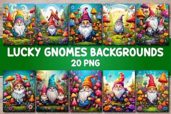 Lucky Gnomes Backgrounds: Whimsy for Your Cover Designs