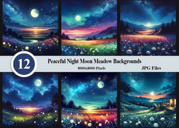 Peaceful Night Moon Meadow Backgrounds: A Designer's Guide to Digital Serenity