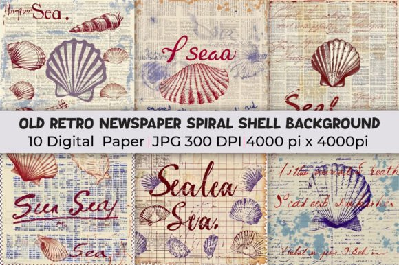 Retro Newspaper Spiral Shell Backgrounds: Unlock Creative Potential