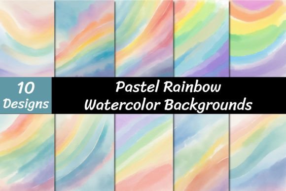 Softening Your Brand: The Power of Pastel Rainbow Watercolor Backgrounds