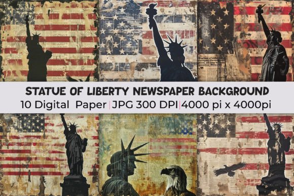 Statue of Liberty Newspaper Backgrounds: Where Iconic Heritage Meets Modern Design