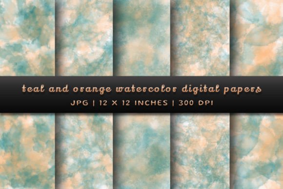 Teal and Orange Watercolor Backgrounds: A Creative Toolkit