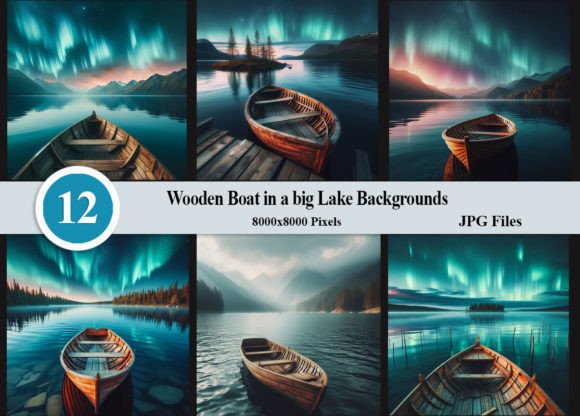 Timeless Tranquility: The Allure of Wooden Boat Lake Backgrounds