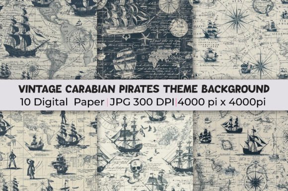 Unleash Adventure with Vintage Caribbean Pirates Backgrounds